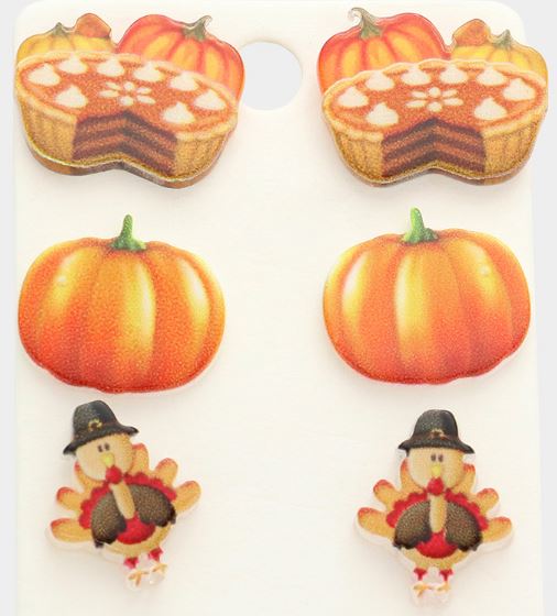 Thanksgiving Earrings | Turkey Leg Studs | Polymer Clay | MakerPlace by  Michaels